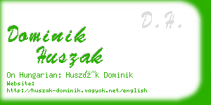 dominik huszak business card